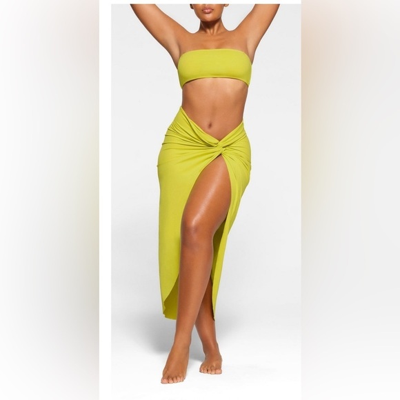 SKIMS SIGNATURE SWIM SARONG SKIRT CITRUS SIZE4X - Picture 2 of 6